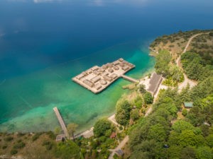 Bay of Bones Ohrid See Blick von oben Bay of Bones Ohridsee